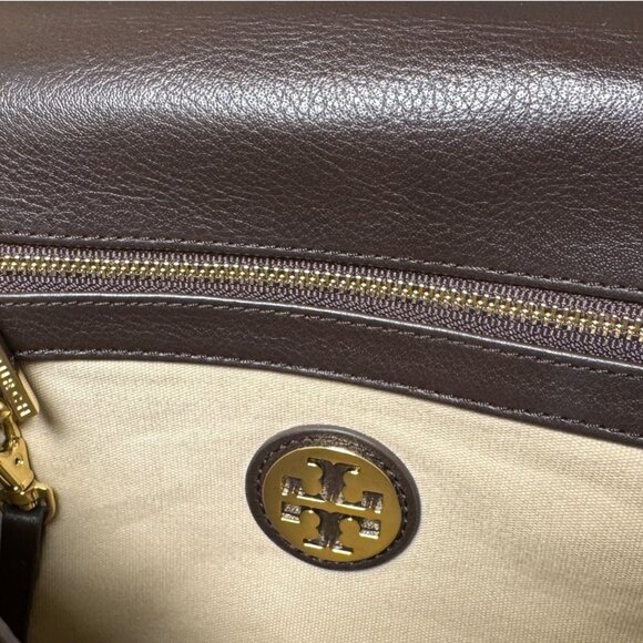 Tory Burch Snakeskin Calf Hair Shoulder Bag Tortoise Chain Mirror Clutch Rare - Picture 11 of 16